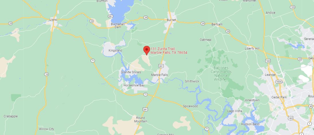 Z-Ranch RV park map showing the layout and numbering of all 14 RV lots